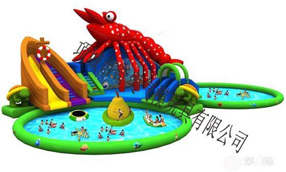 充气城堡之龙虾嬉水乐园图片